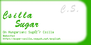 csilla sugar business card